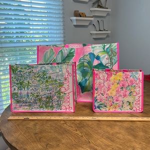 Lilly Pulitzer set of three reusable totes. NEW